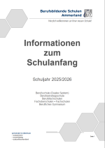 Informationen zum Schulanfang